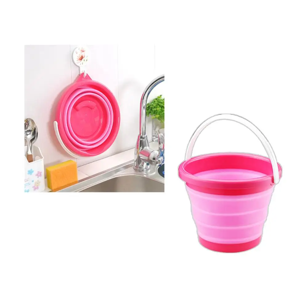 Силиконовое складное ведро для уборки дома