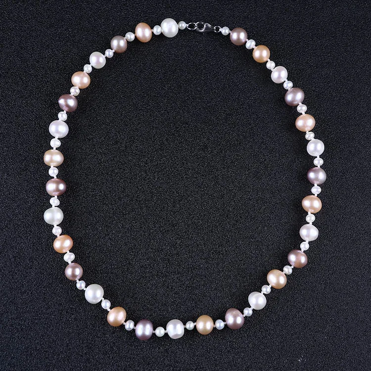 Cheap Potato Shaped Real Pearl Necklace 