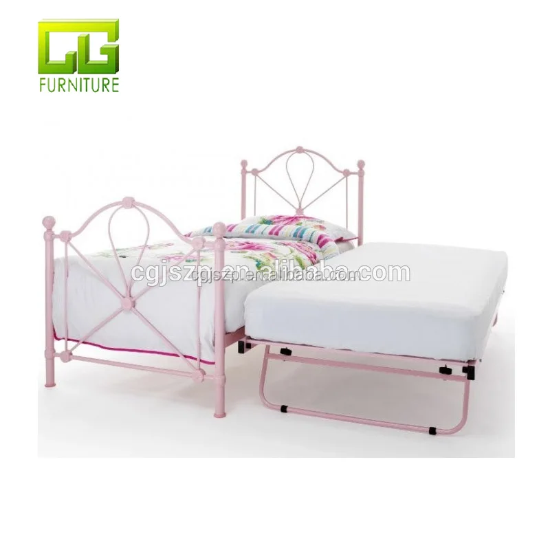 ピンクシングルサイズメタルベッド女の子用ベッドルーム Buy シングルメタルベッドの下でベッド ピンクシングルbedframe 金属ベッド用女の子 木製スラットベッドベース Product On Alibaba Com