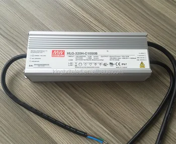 H-L-G-320H-C1050B, H-L-G-320H-C1050A, 320W, 1050mA Mean Well LED Power Supply