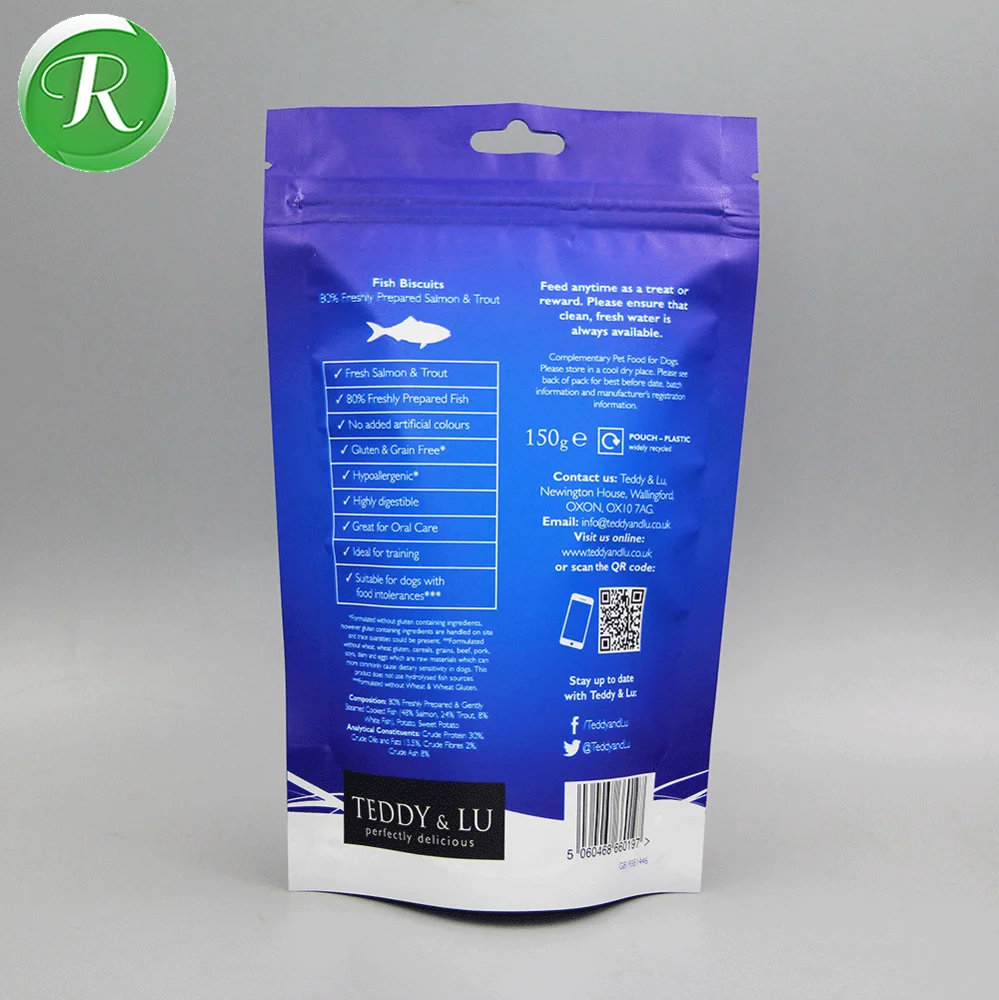 Label Printing Custom Plastic Dried Frozen Fish Packaging Food Bag with Fish Shape Window