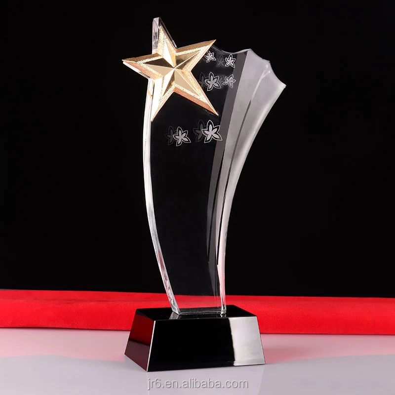 Хит продаж звездная награда с основанием из хрустального Куба стоячий черный хрустальный