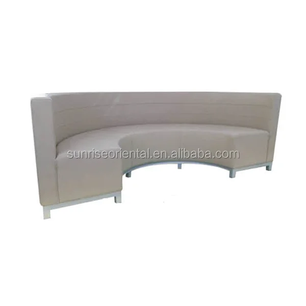 Diameter Two Meters Tufted Half Moon Restaurant Leather Booth Sofa