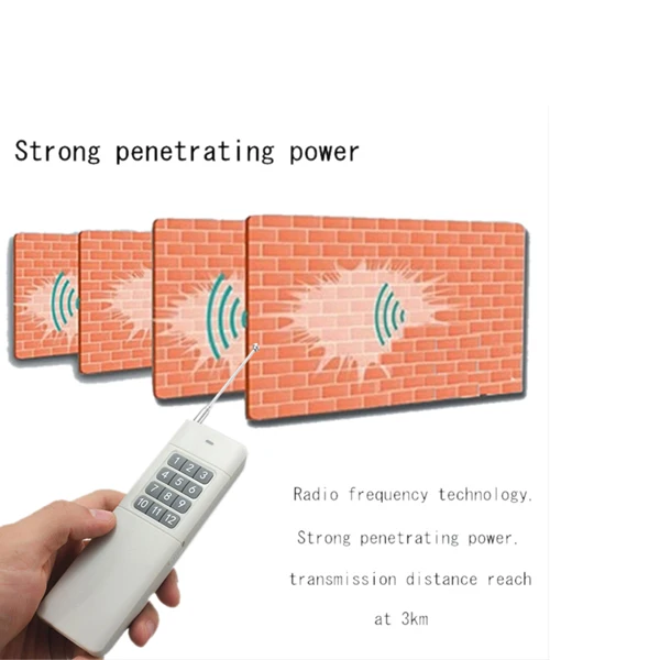 Long Range 3000m Wireless Rf Remote Control 9V with Antenna Big Remote Control