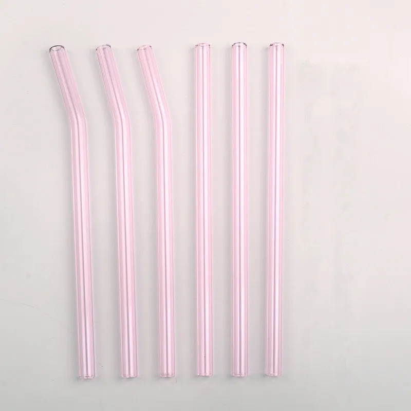 Pink Plastic Straws 