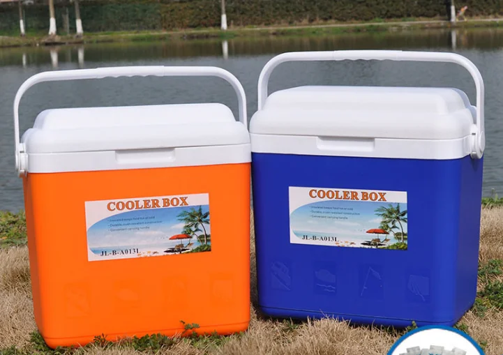 38l 13l Cooler Box Set Picnic Portable Fishing Trolley Plastic Ice