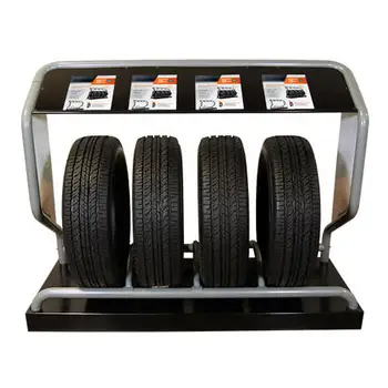 Présentoir à Pneus / Support De Jantes - Noir - Compatible Pneus 15 à 30 Cm De Large - Pour Garage, Showroom, Atelier