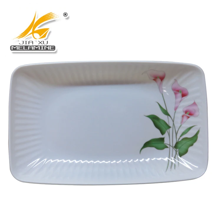 Melamine Plate  Inner Line Rectangle Long Sushi Plate