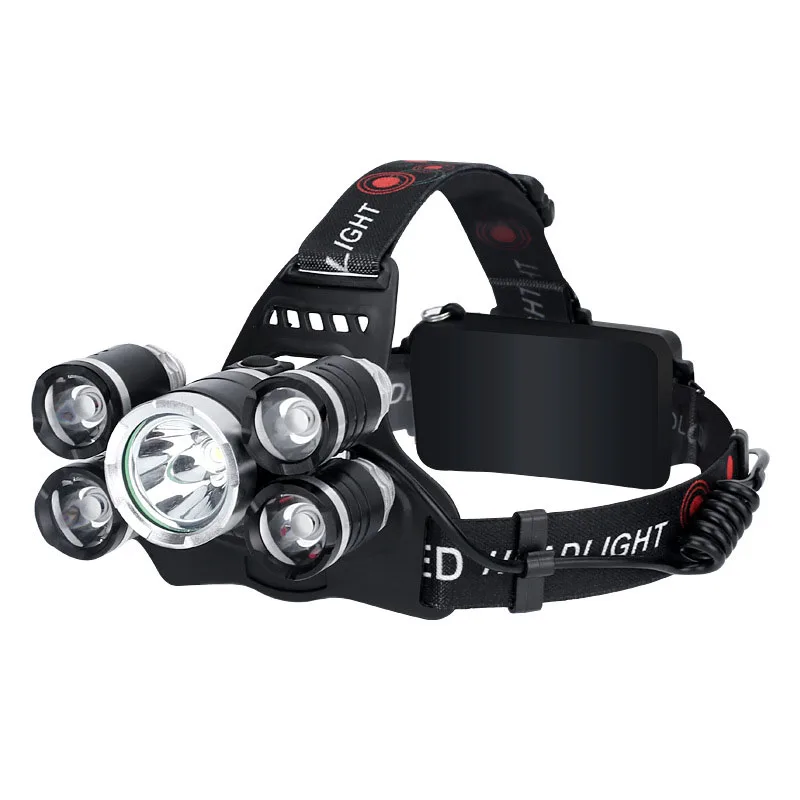 2200lm cree xm l t6 led rechargeable flashlight 2200LM 5 Led Headlamp by Mangeleye