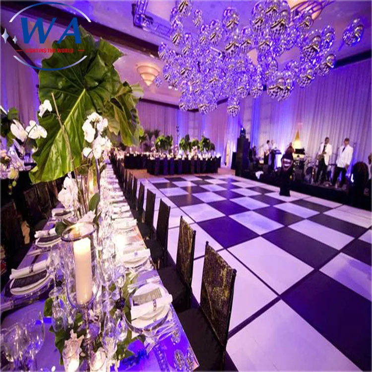 
New style Portable Glossy White wedding dance floor without holes 