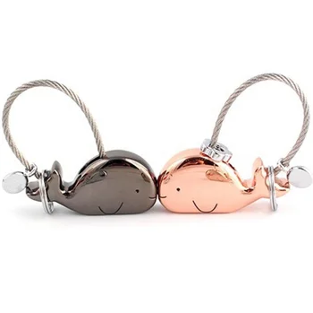 Small fish couple key ring with magnet a pair of cute little whale key ring keys hanging a couple of gifts