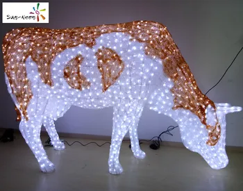 Holiday Christmas Plastic Decorative Cow For Outdoor Decoration For Sale - Buy Plastic Cows