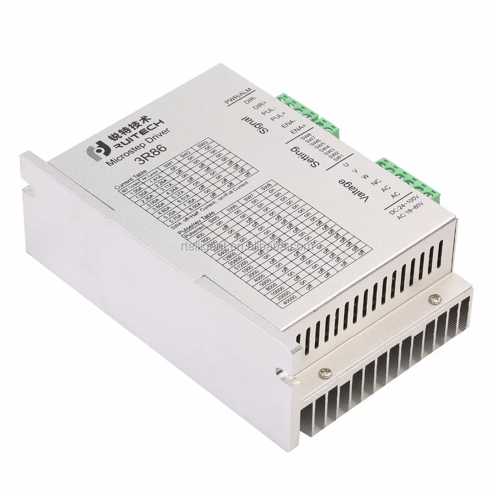 Безуходный 3-х фазный 3R86 Драйвер шагового двигателя для Nema23