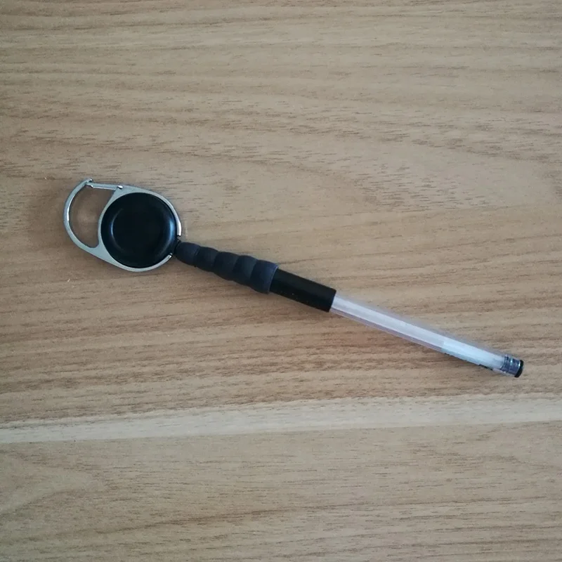Custom Carabiner Retractable Badge Reel With Pencil Holder Pen Leash