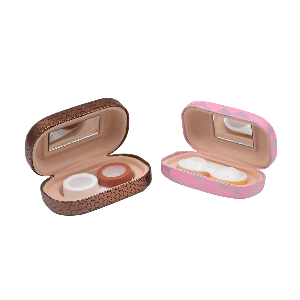 Индивидуальный OEM доступный Модный милый чехол для контактных линз с напечатанным логотипом