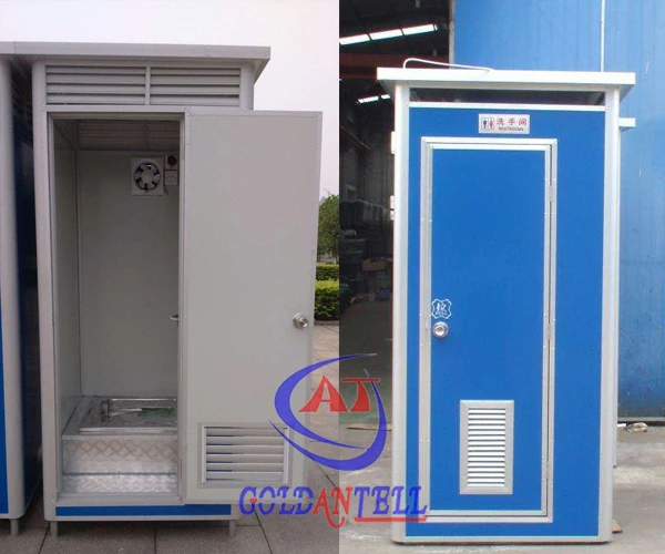 Customize logo and Color Outdoor GAT Steel Frame Structure Portable Mobile Toilet Public WC Booth