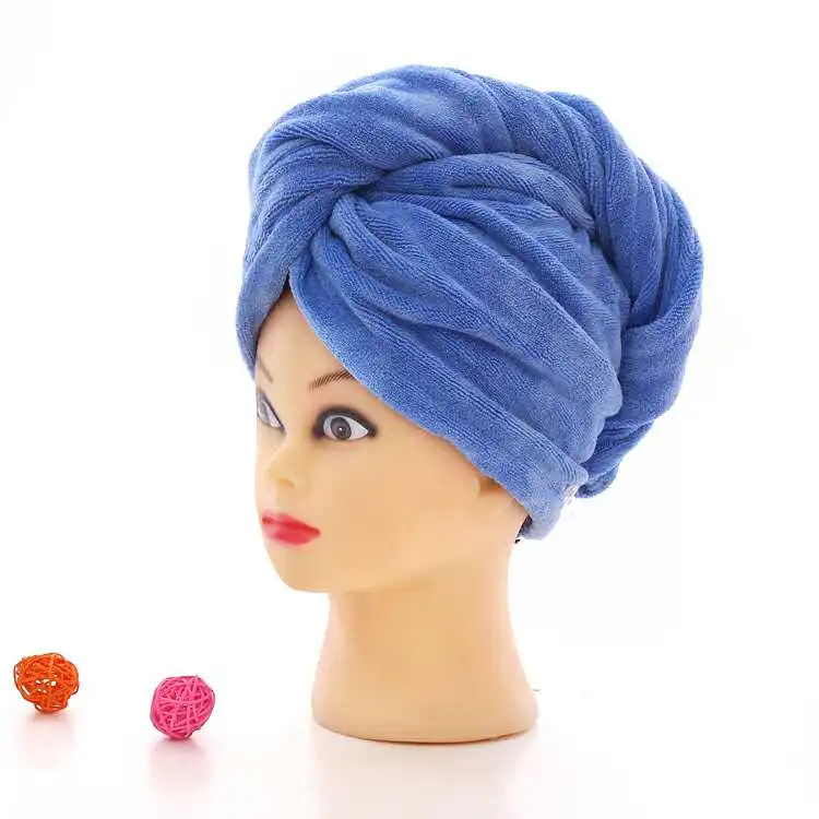 
Wholesale high quality Customized logo microfiber hair turban wrap salon towel 