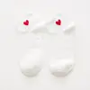 white RED heart
