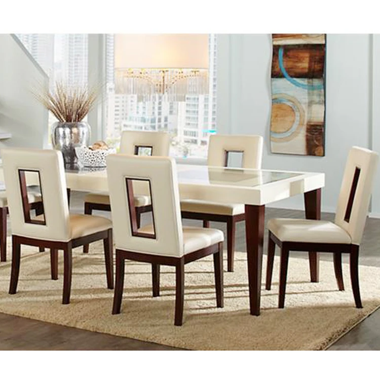 High Quality Modern Indoor Dining Set White Leather Chairs With Table Dining Set Buy Leather Living Room Chairs Indoor Dining Set Leather Dining Chairs Modern Product On Alibaba Com