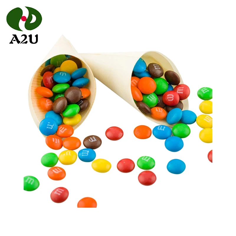 Wooden Disposable Cones Ice Cream Disposable Single Cone Mini Children