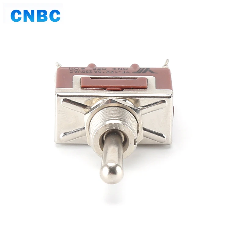 Factory 12mm Mounting Hole Size 15a 250v On Off On Toggle Switch With 3