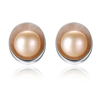 CZCITY Fashion Jewelry Earring Female Korean All Style Pearl Woman Stud Silver 925 Sterling Oval Earing