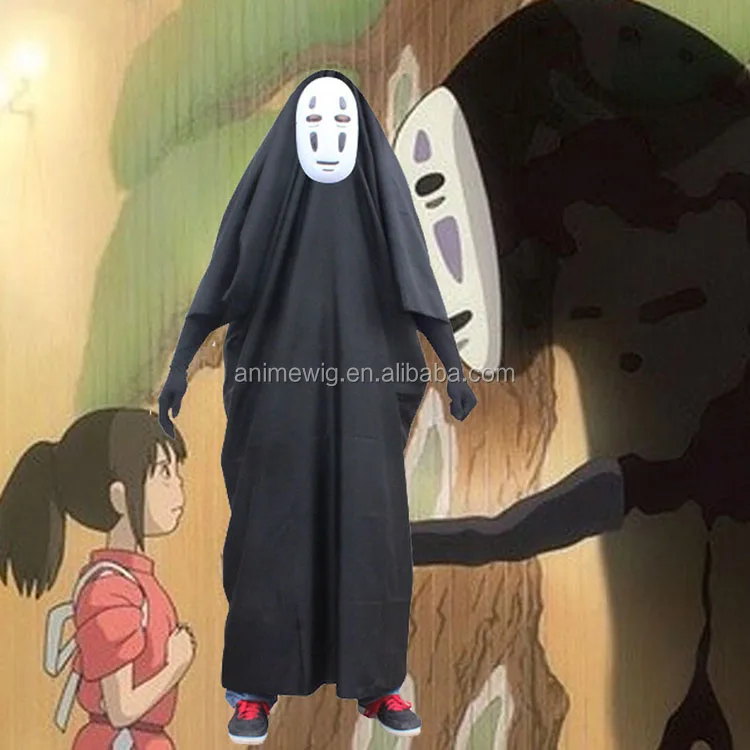 No Face Man Spirited Away Cosplay Costume With Gloves For Halloween Costume  Anime Miyazaki Hayao Faceless Cloak|Movie TV Costumes| AliExpress | Men  Halloween Ghibli Spirited Away Faceless Man Costume_x 