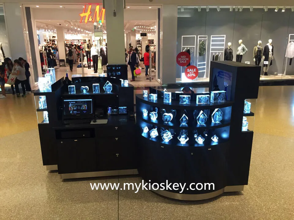 Элегантный индивидуальный торговый центр, Хрустальный киоск, дизайн для демонстрации инновационных продуктов 3D