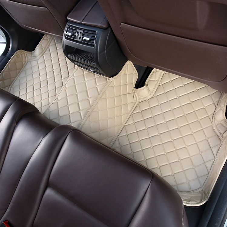 Лучшее качество кожи полный набор дизайн пользовательского автомобильные коврики