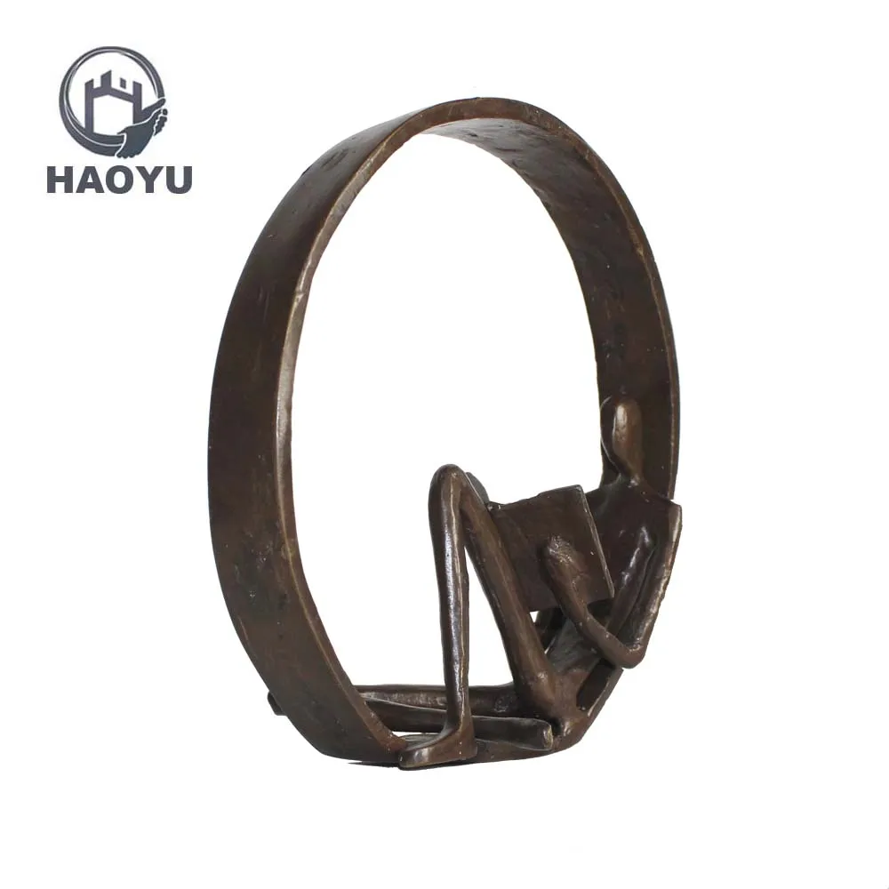 Новый дизайн, знаменитые абстрактные металлические искусства и ремесла, Чугунные скульптуры для чтения, домашний декор