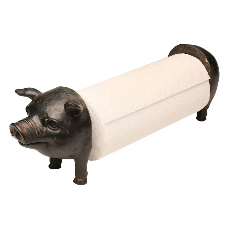 handmade resin pig paper towel holder - buy paper towel holder