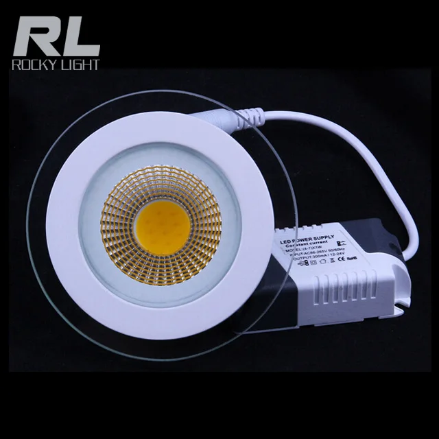 Manufacturer 5W 10W 15W led panel light Recessed glass downlight