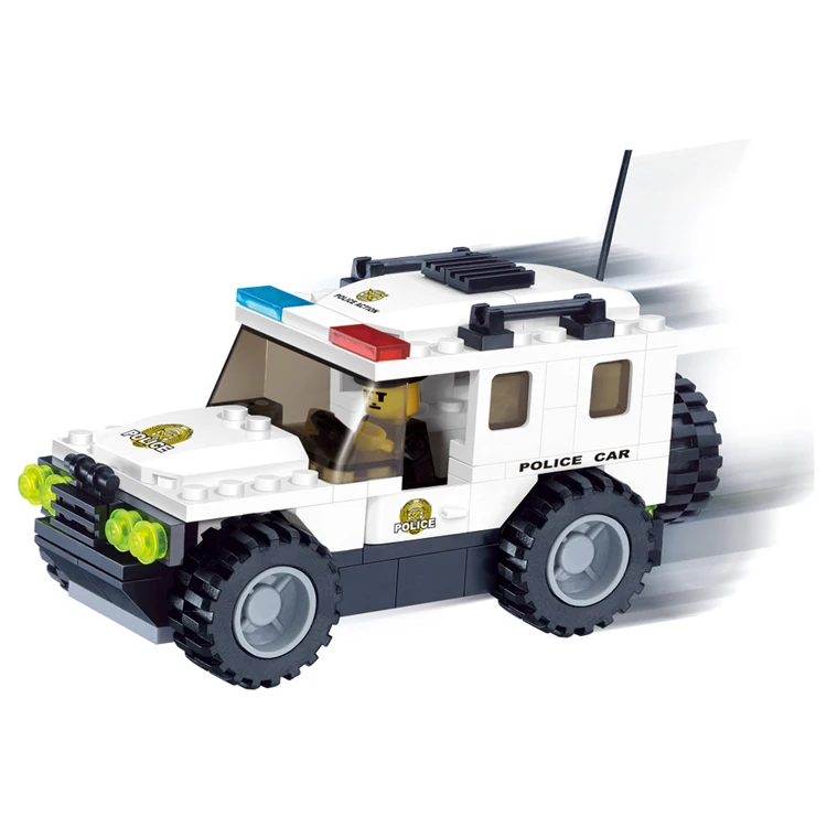 Brick игрушки. Brick конструктор "полицейский джип" (114 деталей), 040222.. Brick Police car 40222. Конструктор Wange Police.