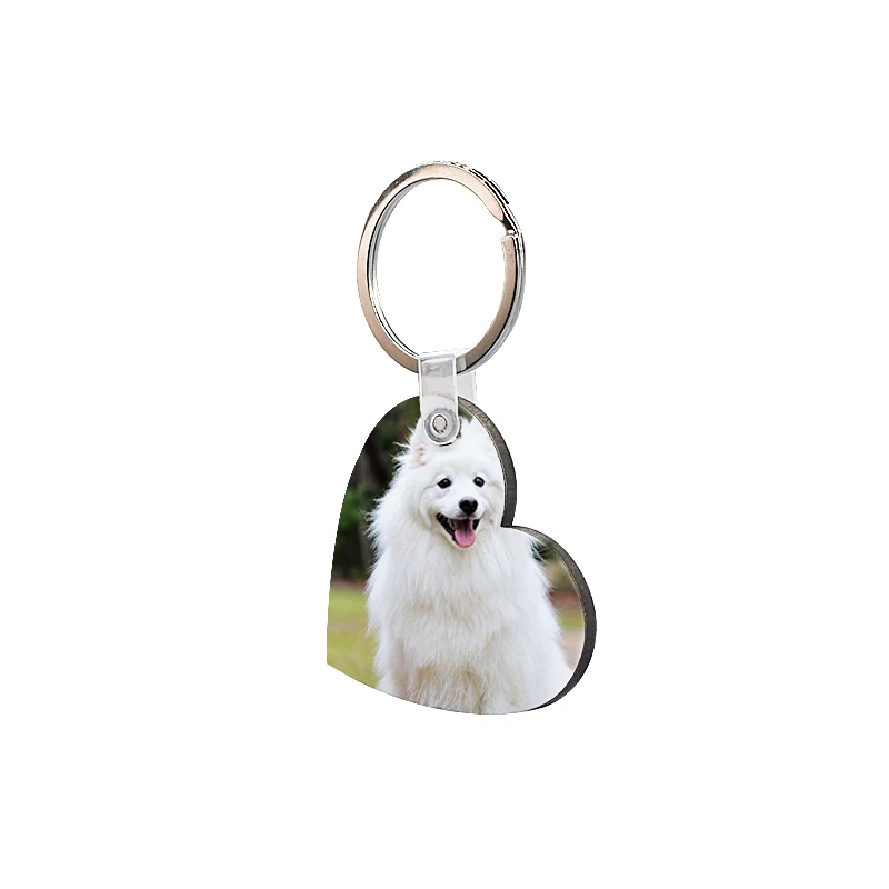 Customized Logo MDF Keychain with Metal Buckle Plastic Clip Single- Double-Sided for Decorative Objects Sublimation Keychain