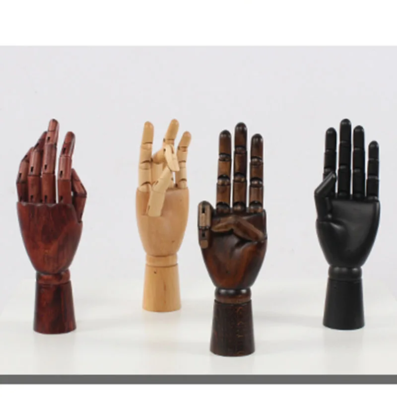 Vintage Style Female Mannequin Wooden Hand for Jewelry Display