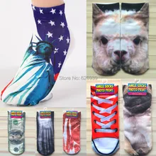 2015 New 3D Print Women Mens Weed Socks Harajuku Street Dance Hip Hop Meias Masculinas Ankle Sock Street Marijuana Style WZ009