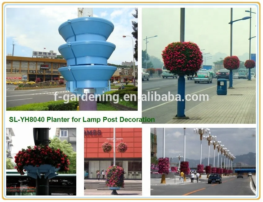 Light Pole Light Post Lamp Pole Flower Pot Vertical Garden Lamp Post Planter