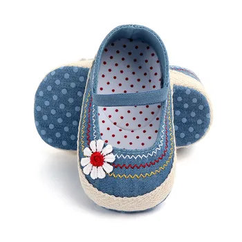 Baby Girl First Blue Denim Shoes with Bow Stock Image - Image of little,  clothes: 148051037
