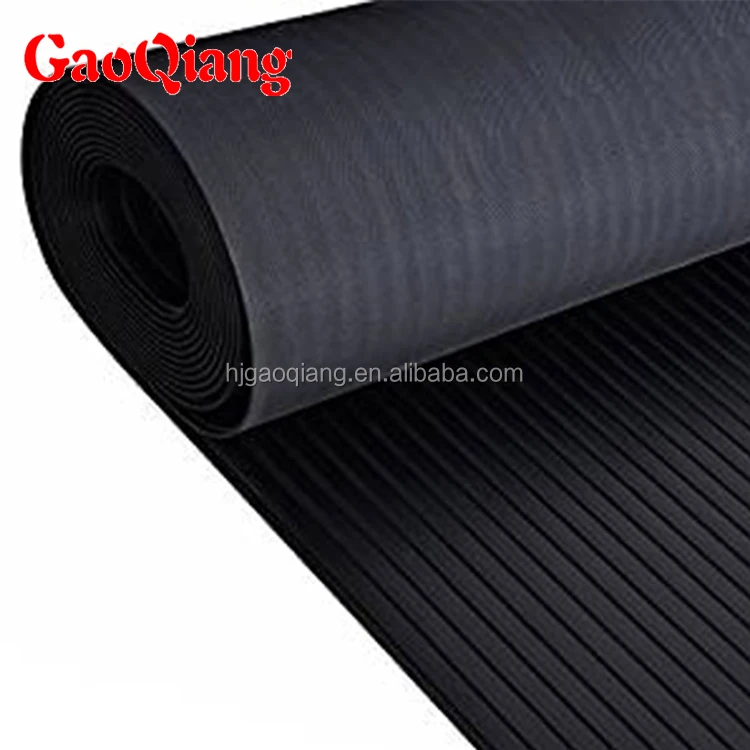 Black Fine Ribbed Rubber Mat, Size: 1.2m Wide x 10m Long at Rs 500