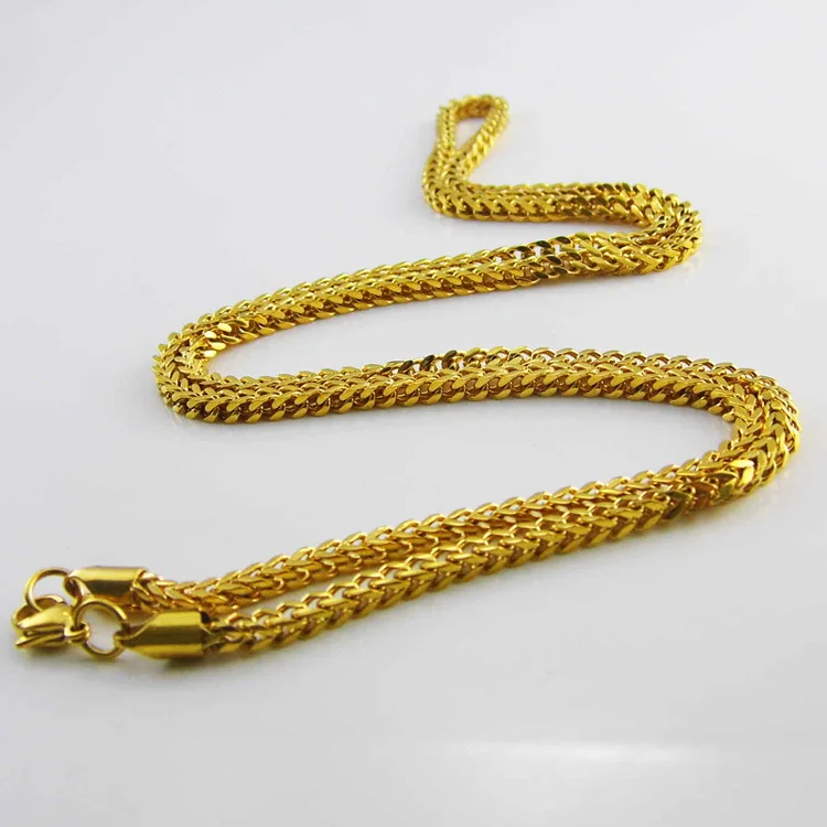 Stock Sale 3mm gold Franco chain necklace, 18Kgp gold necklace models m.alibaba.com