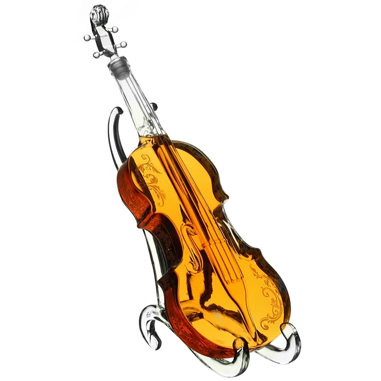 Guitar Decanter Customized 1000 ml Glass Violin Decanter Violin Bottle for the Wine and Spirits