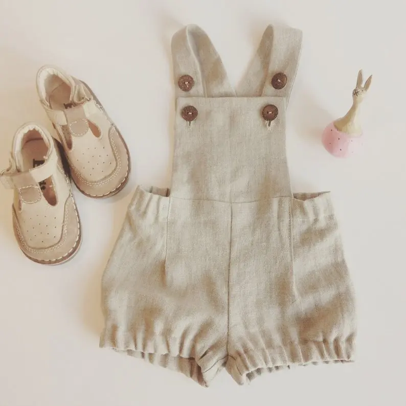 boys linen overalls