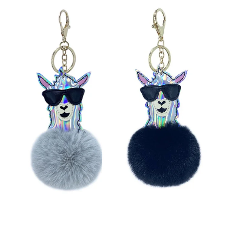 Брелок для ключей из плюша mamopig лидер продаж новый помпон кроличьего меха с