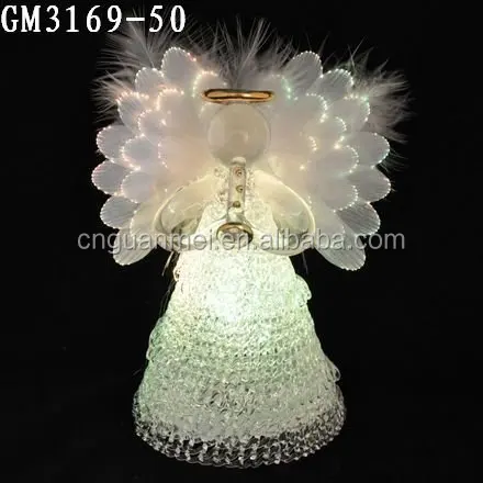 fiber optic wings angels glass crafts