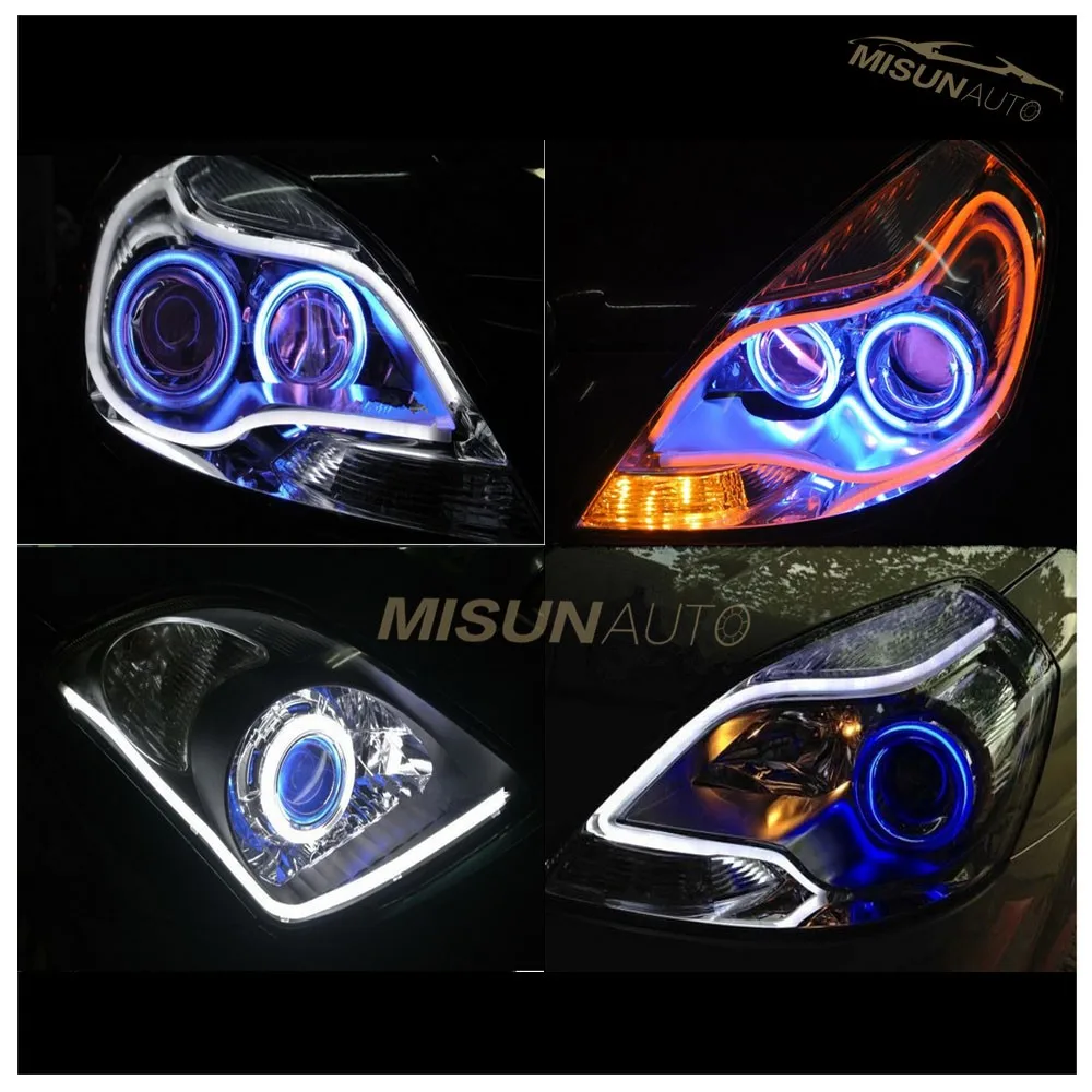 Switchback LED Strips Light White Amber Sequential Flex Tube Strips Turn Light signal