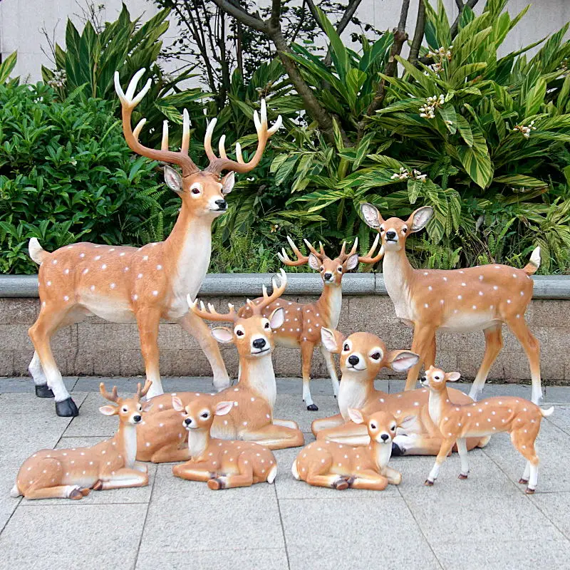 Life Size Outdoor Fiberglass/resin Deer Buck Doe Statues Buy Custom