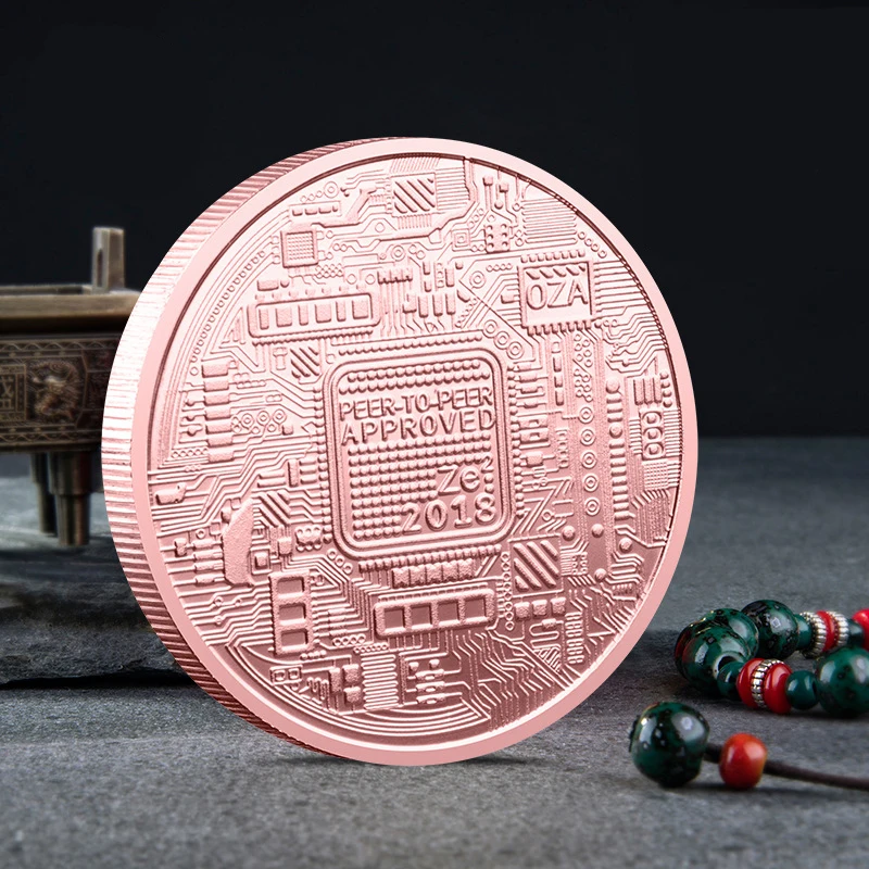 
 Сувенирная металлическая памятная монета для биткоина, золотая металлическая монета для биткоина  