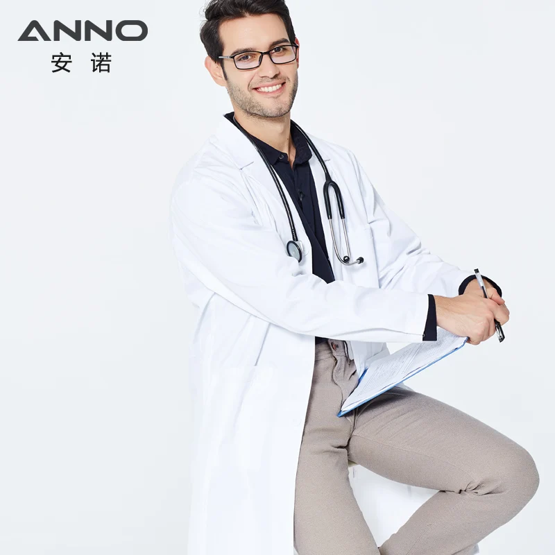 ANNO Custom Embroidered Cotton Lab Coats for Medical Professionals