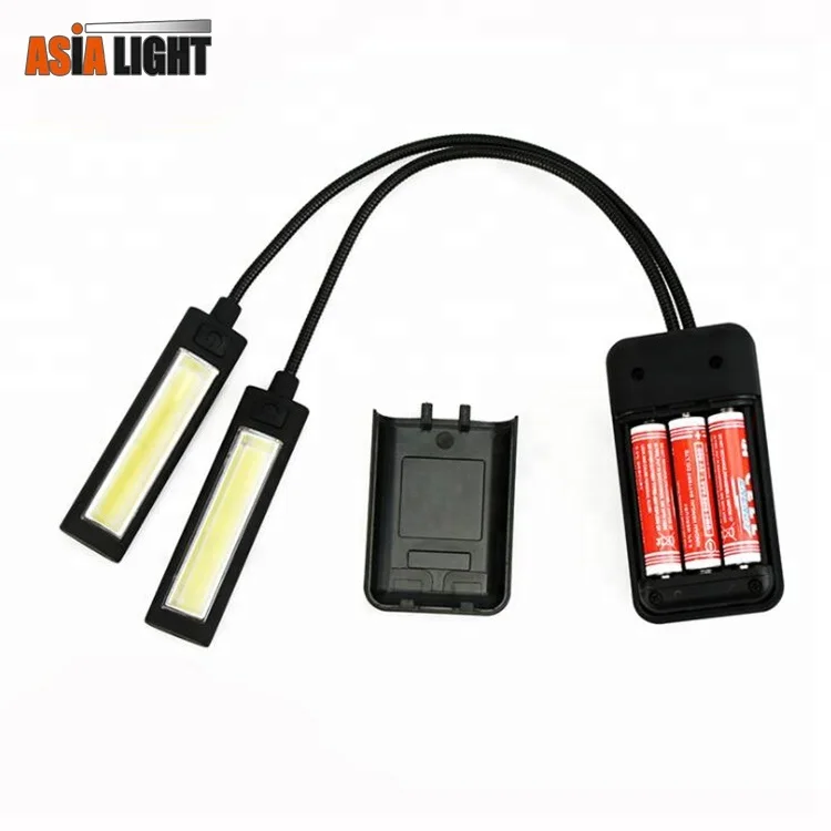 Гибкий светодиодный зажим COB на батарейках для чтения