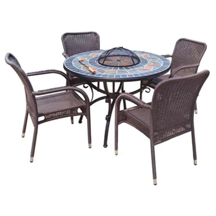 mosaic woven patio bistro set